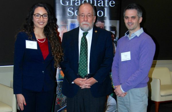 Winners with graduate school dean