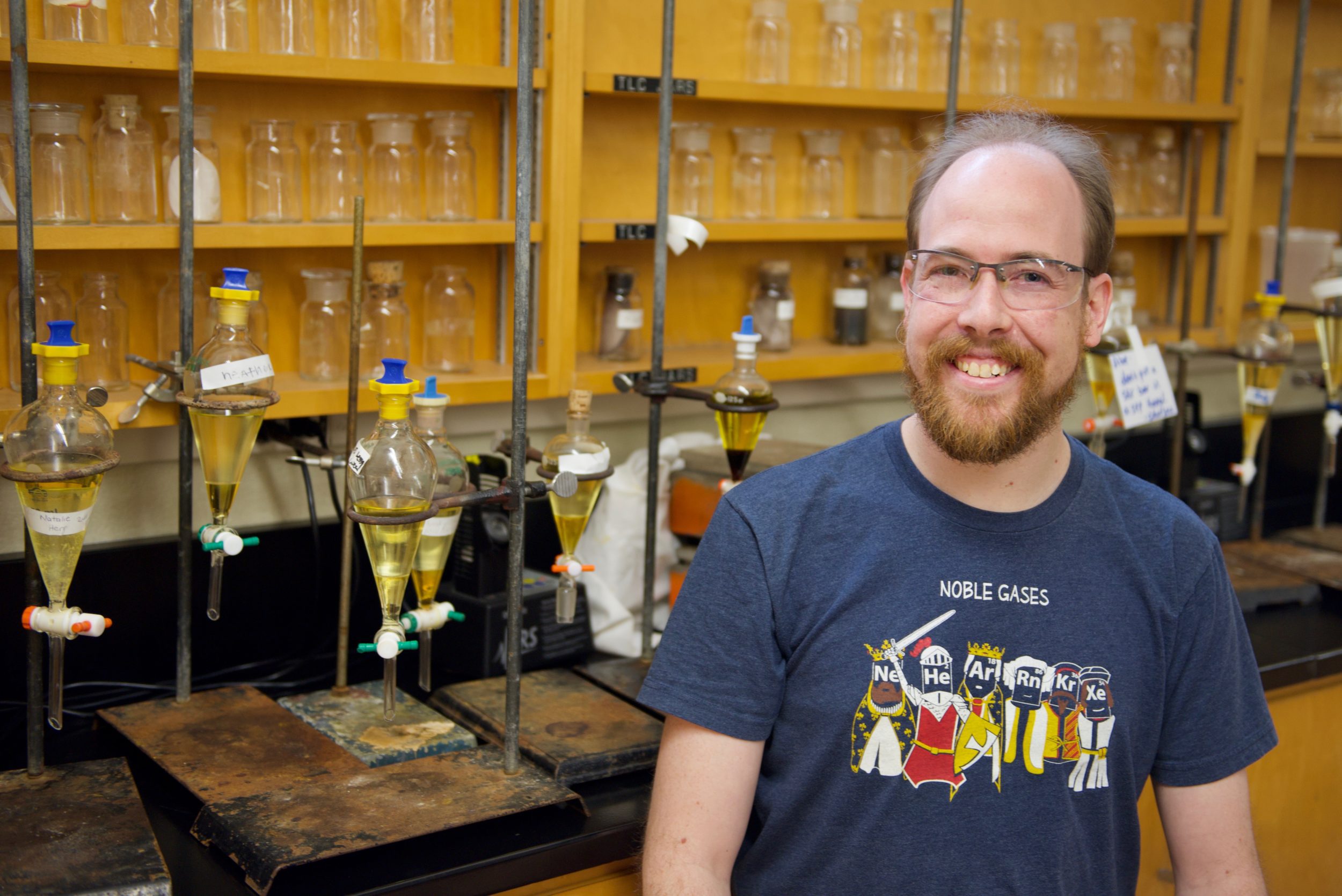 Jacob Horger in a lab.