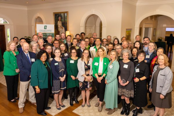 Large smiling group of faculty honored for the Million Dollar Research Circle on March 27.