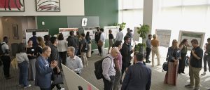 A portion of the poster session at the Biomedical Sciences Symposium on Sept. 9.