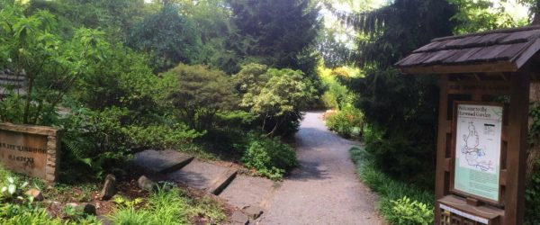 Harwood Garden entrance at the UNC Charlotte Botanical Gardens